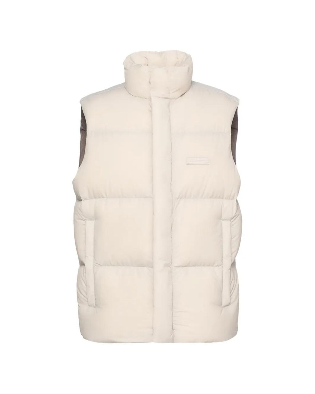 ARMANI EXCHANGE White Stand-Collar Puffer Gilet for men