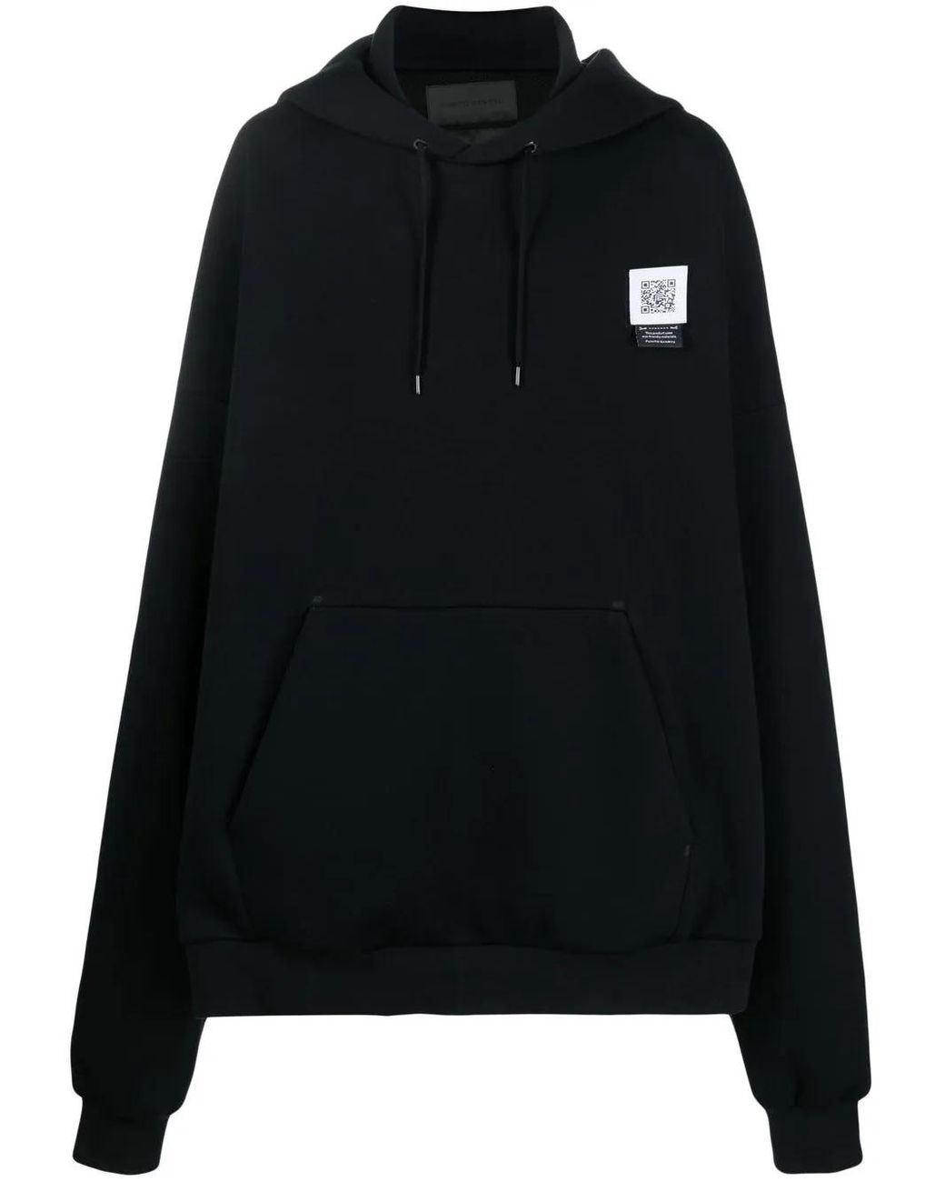 Fumito Ganryu Black 2Way Pullover Hoodie for men