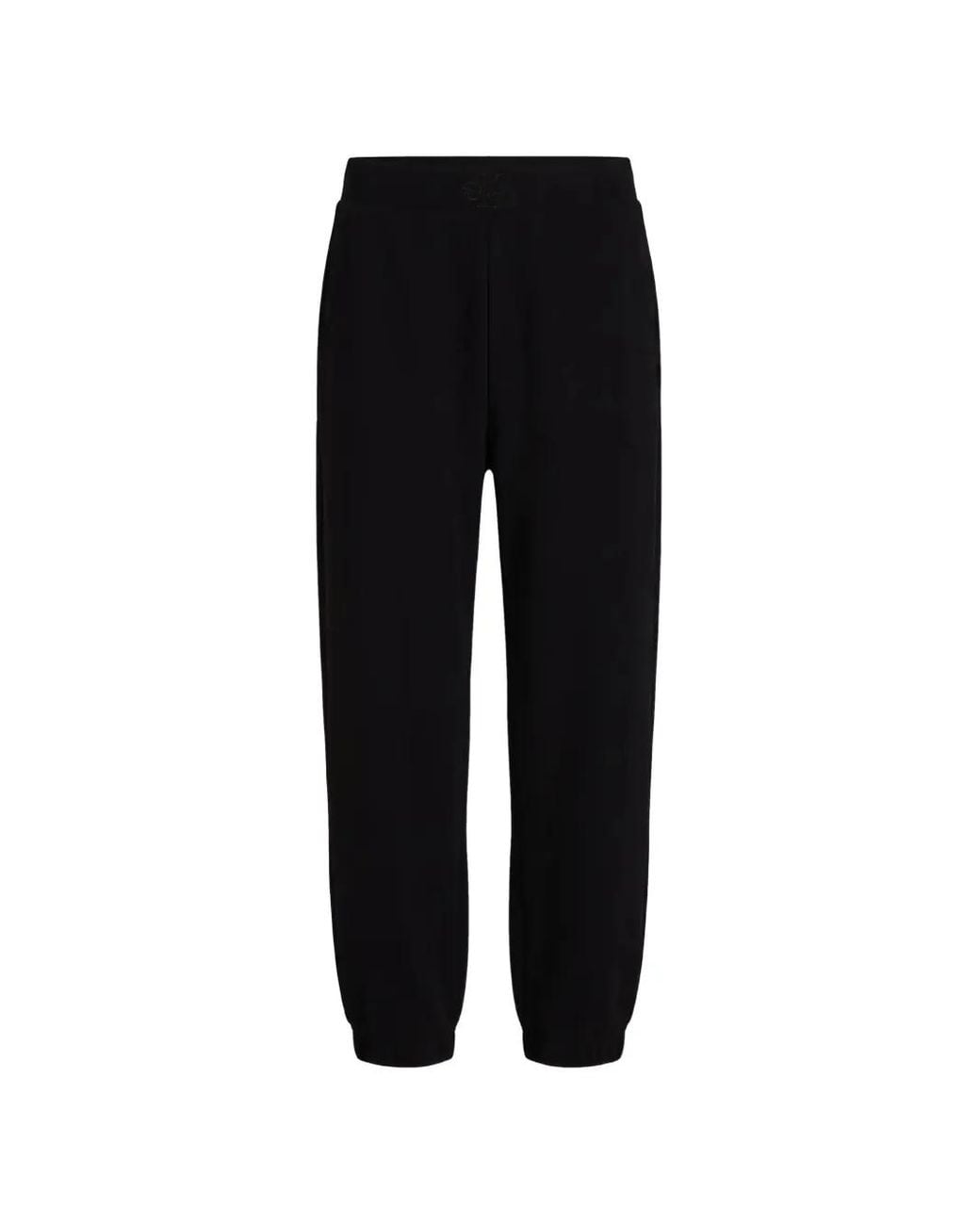 Calvin Klein Black Logo-Embroidered Track Pants