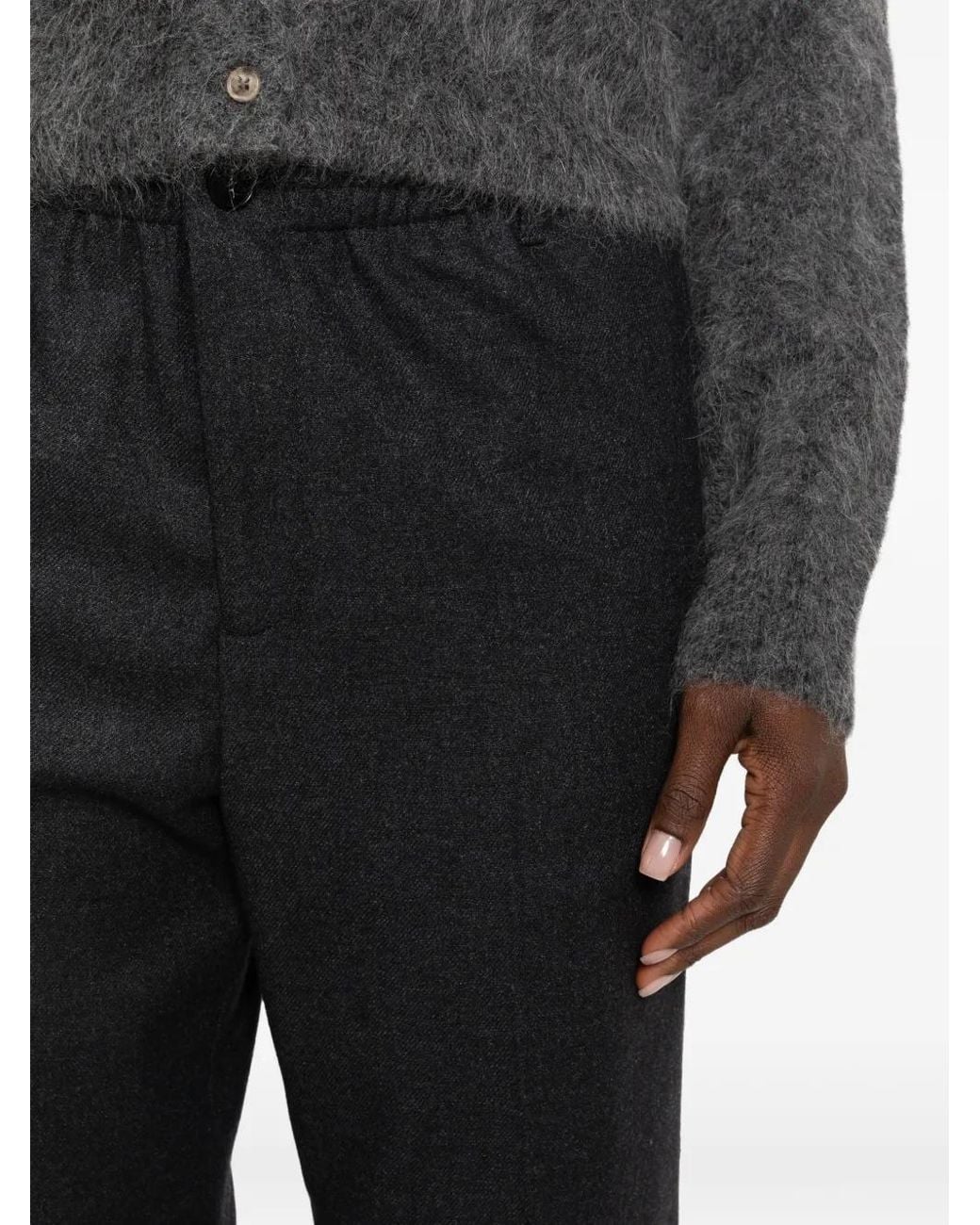 Closed Black Elasticated-Waistband Trousers