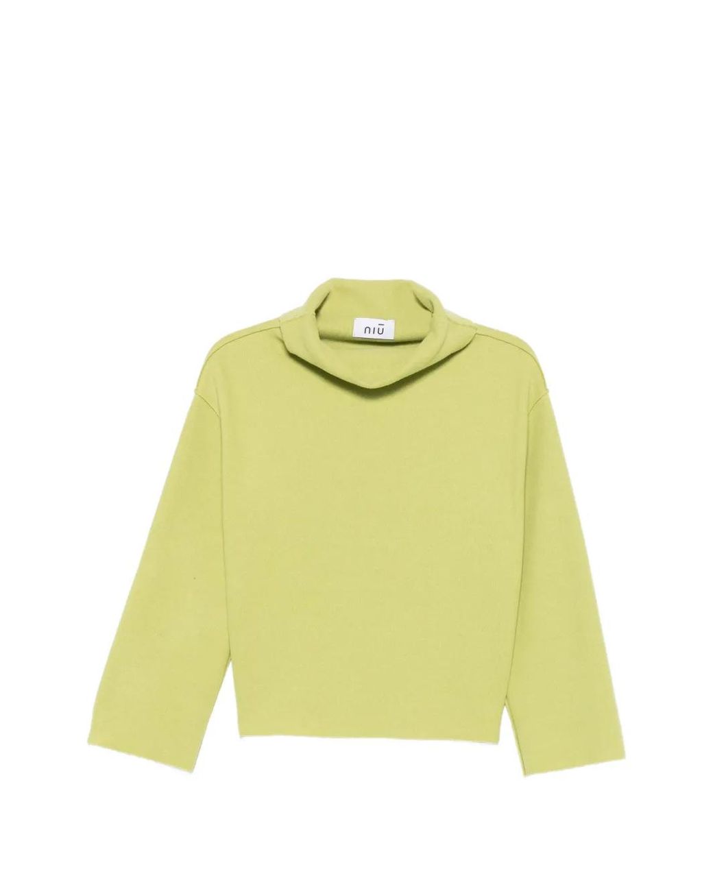 Niu Yellow Roll-Neck Long-Sleeve Sweater