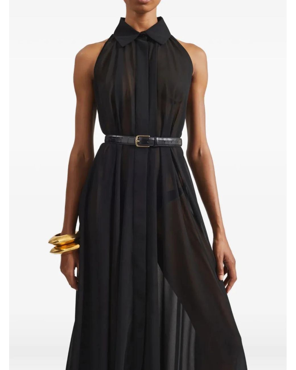 Frankie Shop Black Sukie Sleeveless Maxi Dress