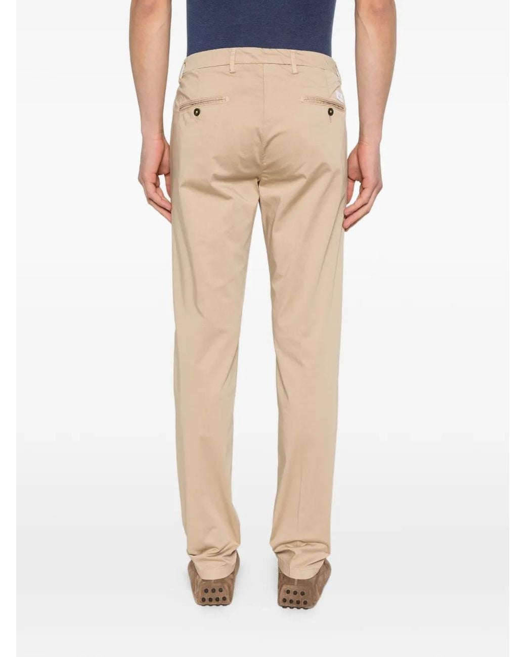 Manuel Ritz Natural Belt-Loops Skinny Trousers for men