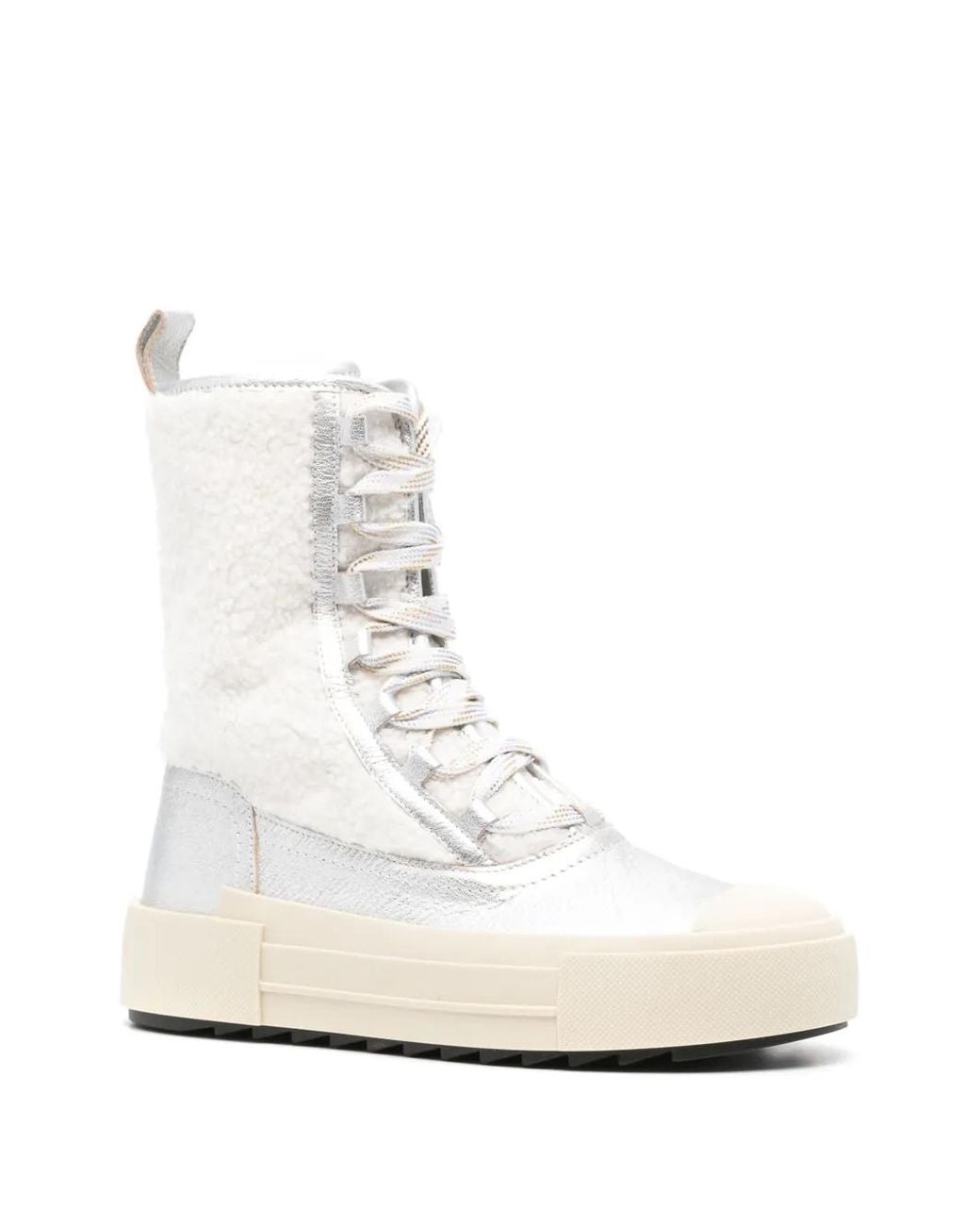 Philippe Model White Leather New Hybrid High Sneakers With Fur