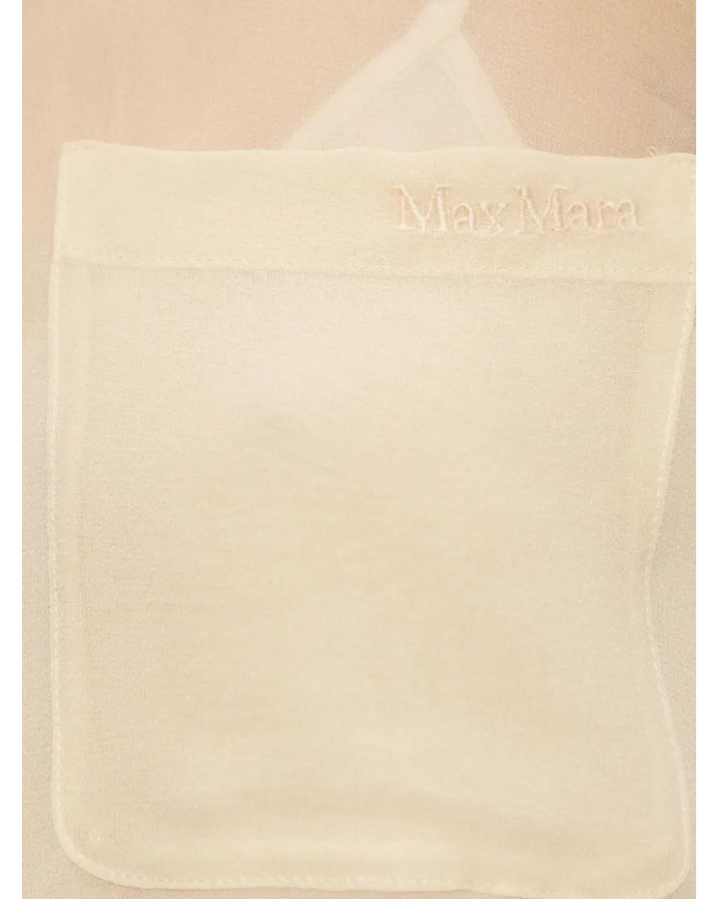 Max Mara White Logo-Embroidered Silk Shirt