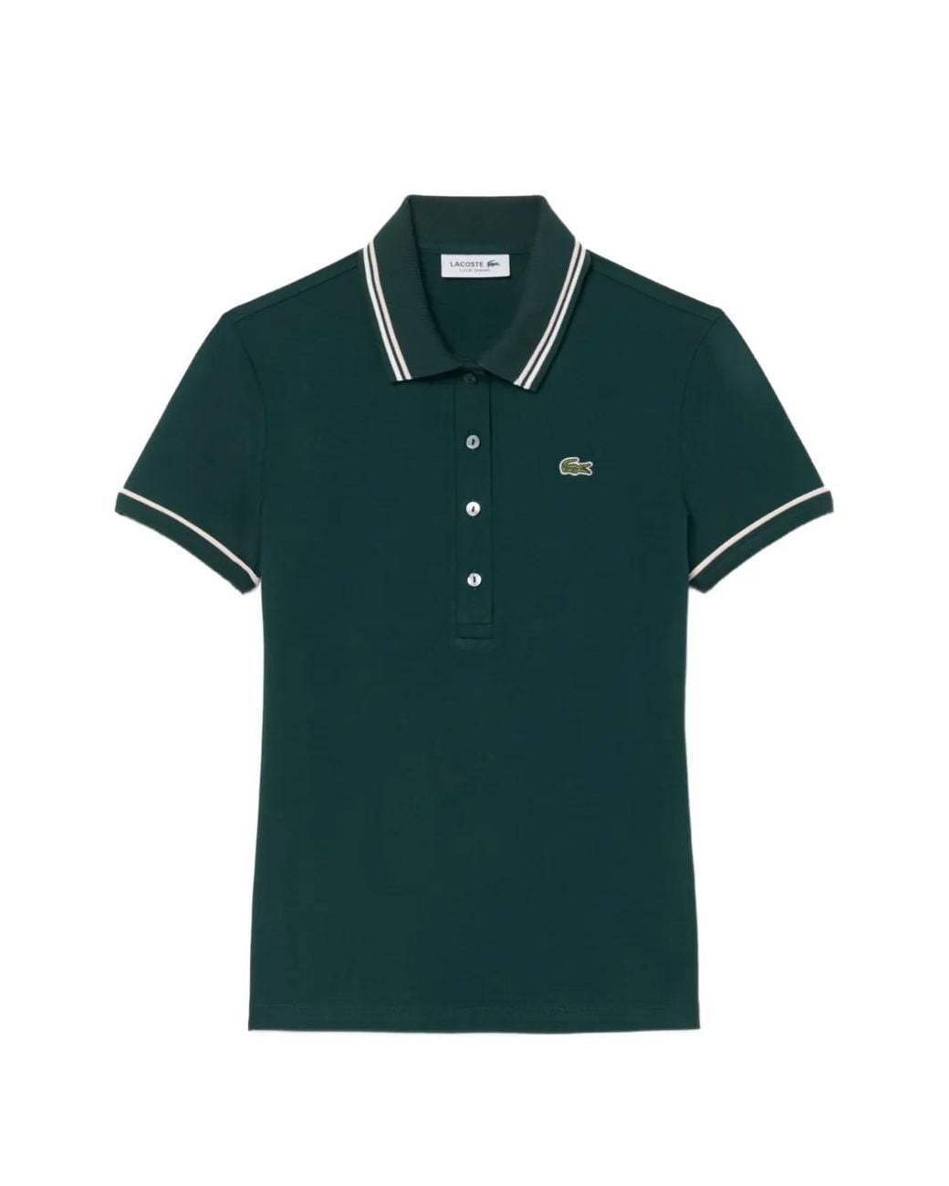 Lacoste Green L. 12. D Slim-Fit Trim-Detail Polo