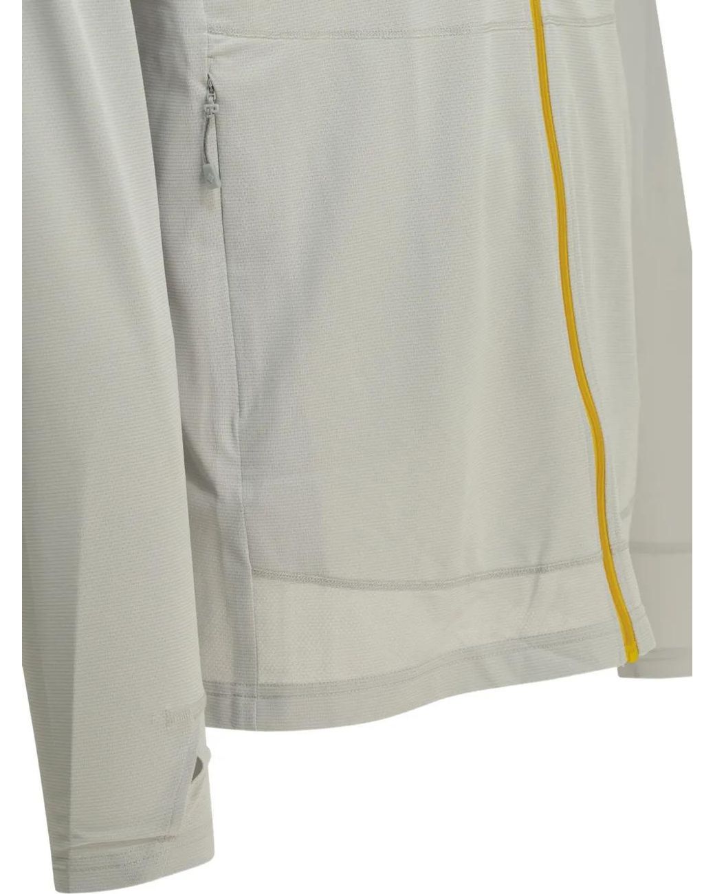 Montbell Gray Logo-Print Zip-Up Coat for men