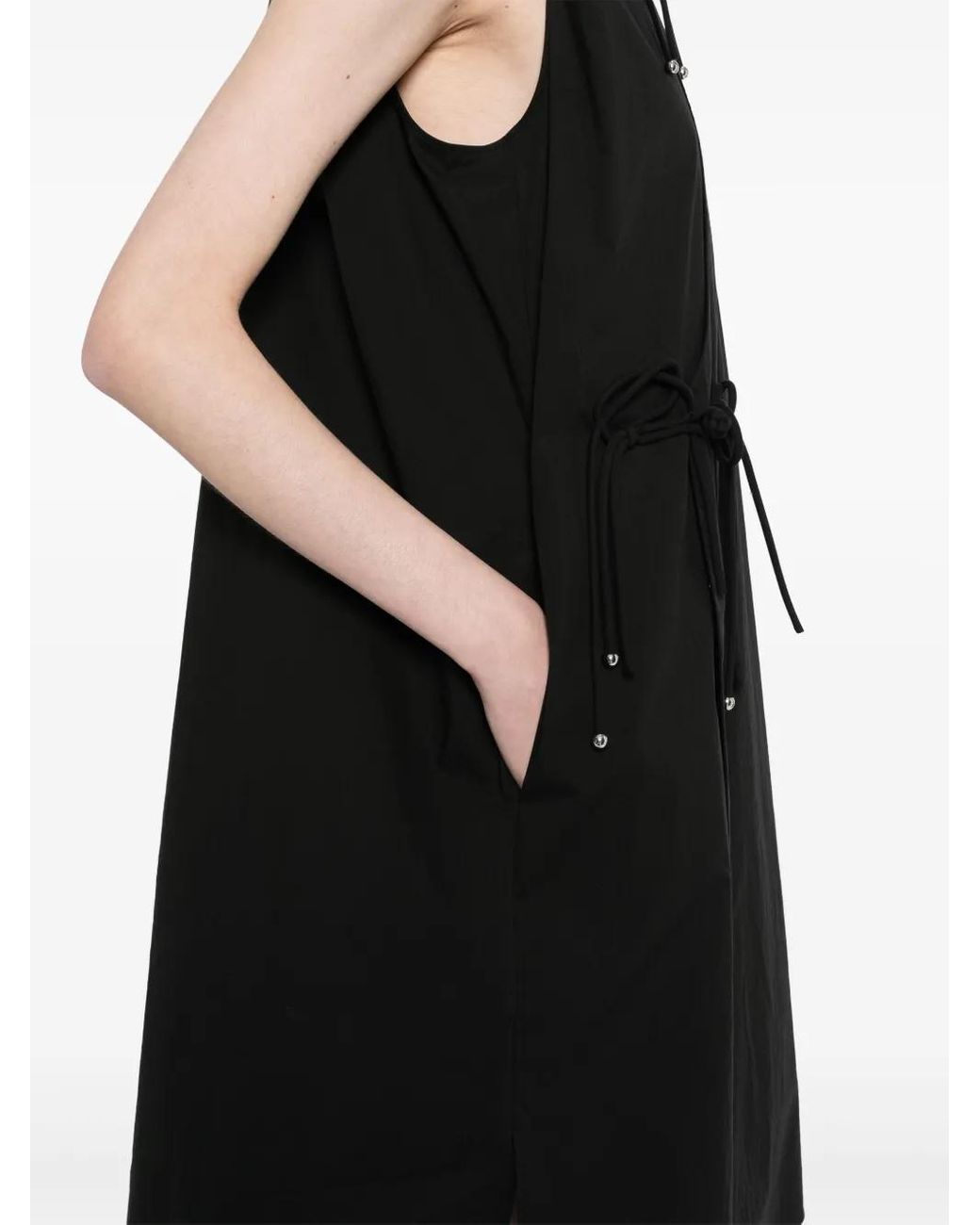 JNBY Black Bead-Embellished Sleeveless Dress