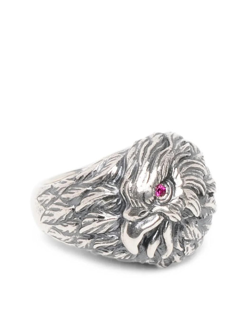 Yohji Yamamoto White 950 Eagle Rings