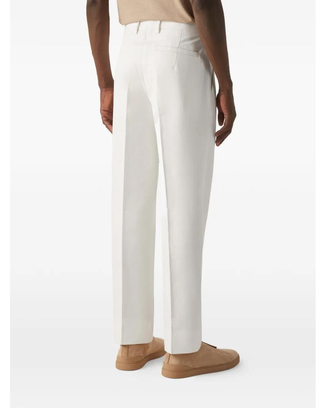 Zegna White "Z Lux Leisurewear" Trousers for men