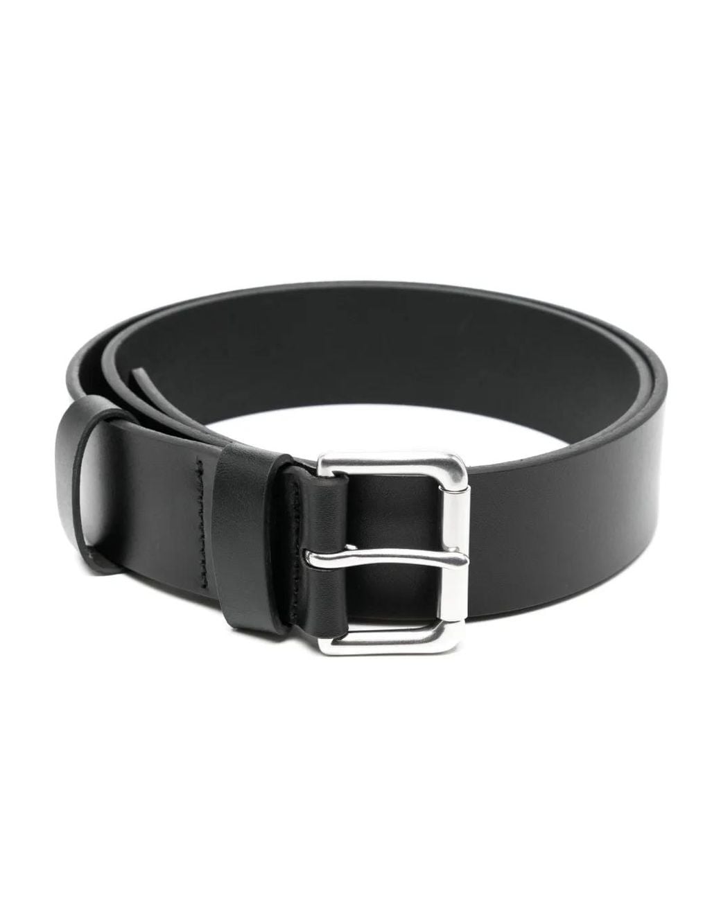 Polo Ralph Lauren Black Roller Logo-Debossed Leather Belt for men