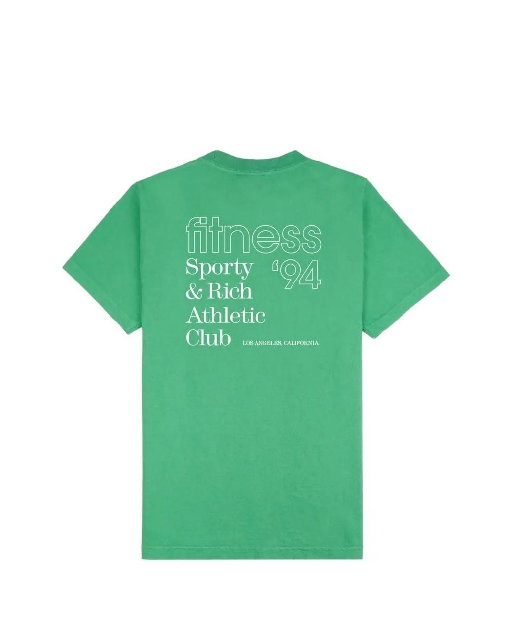Sporty & Rich Green Fitness 94 Logo-Print T-Shirt