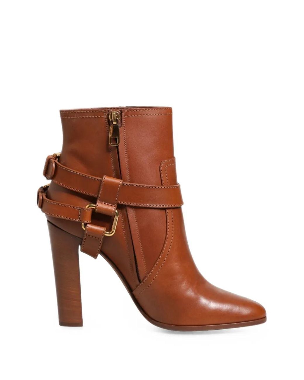 Dolce & Gabbana Brown Dg Logo Buckle Ankle Boots