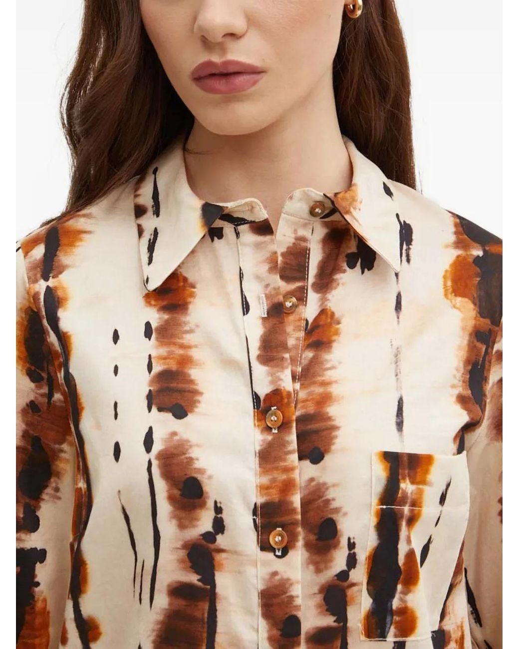 La Petite Francaise Brown Chardon Striped Pocket Shirt