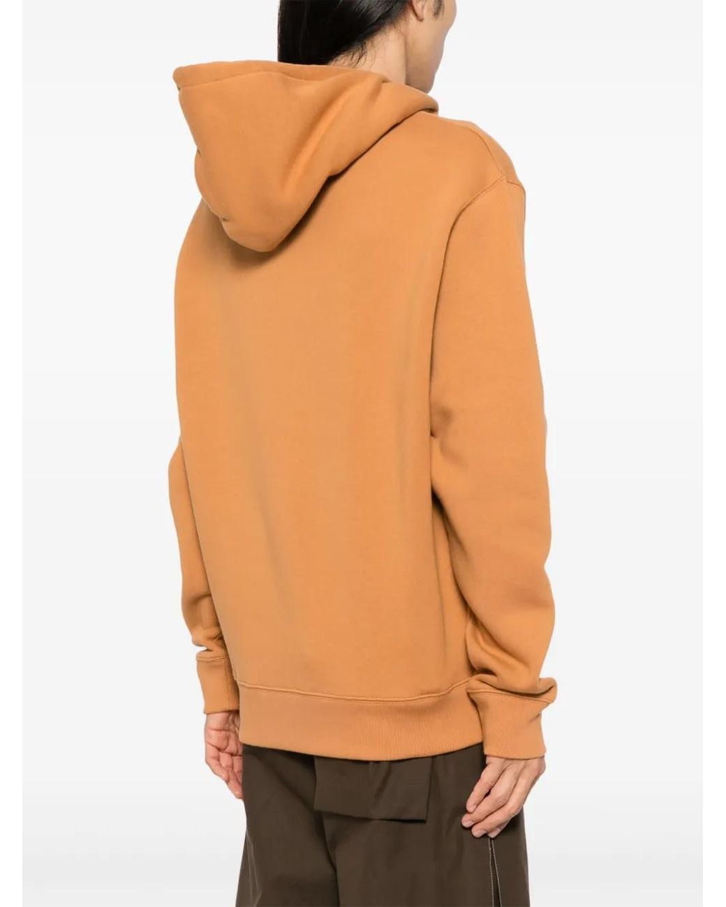 Maison Kitsuné Orange Hoodie Wooland Alphabet Comfort for men