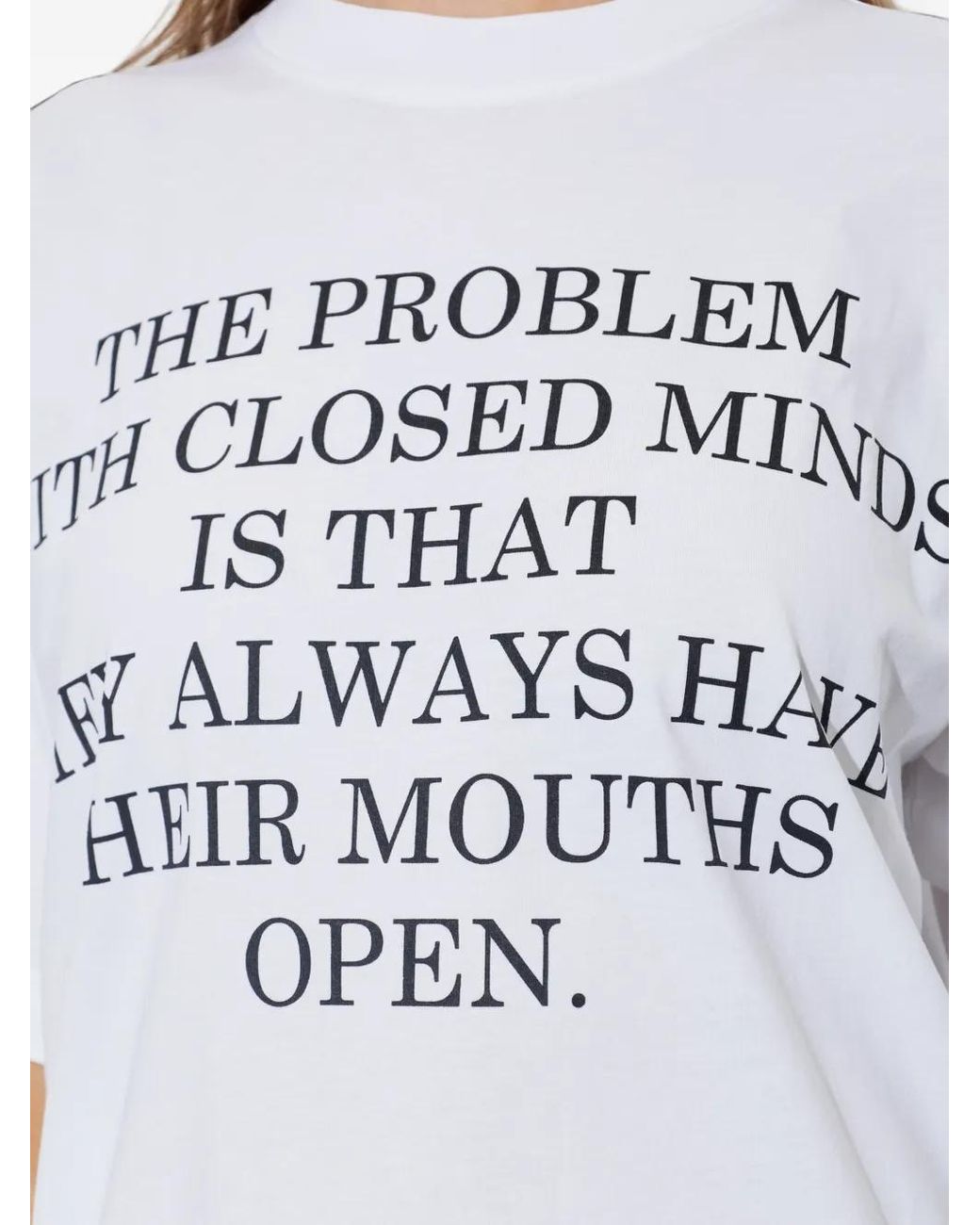 Moschino White Slogan-Print T-Shirt