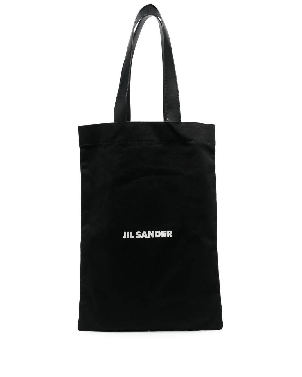 Jil Sander Black Flat Shopper Tote Bag