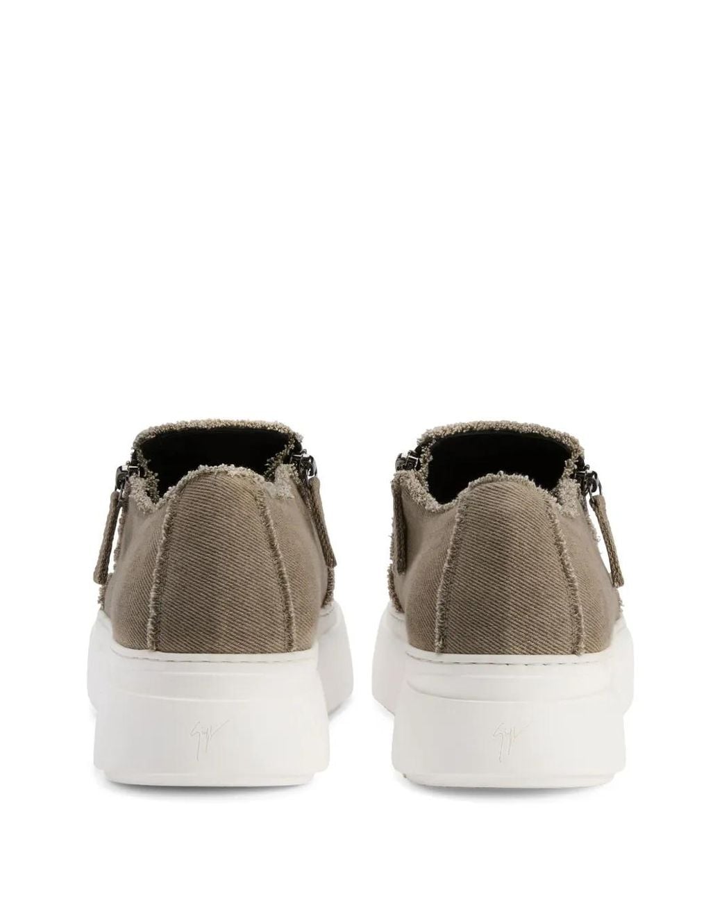 Giuseppe Zanotti Brown Gz Mike Zip Low-Top Sneakers for men