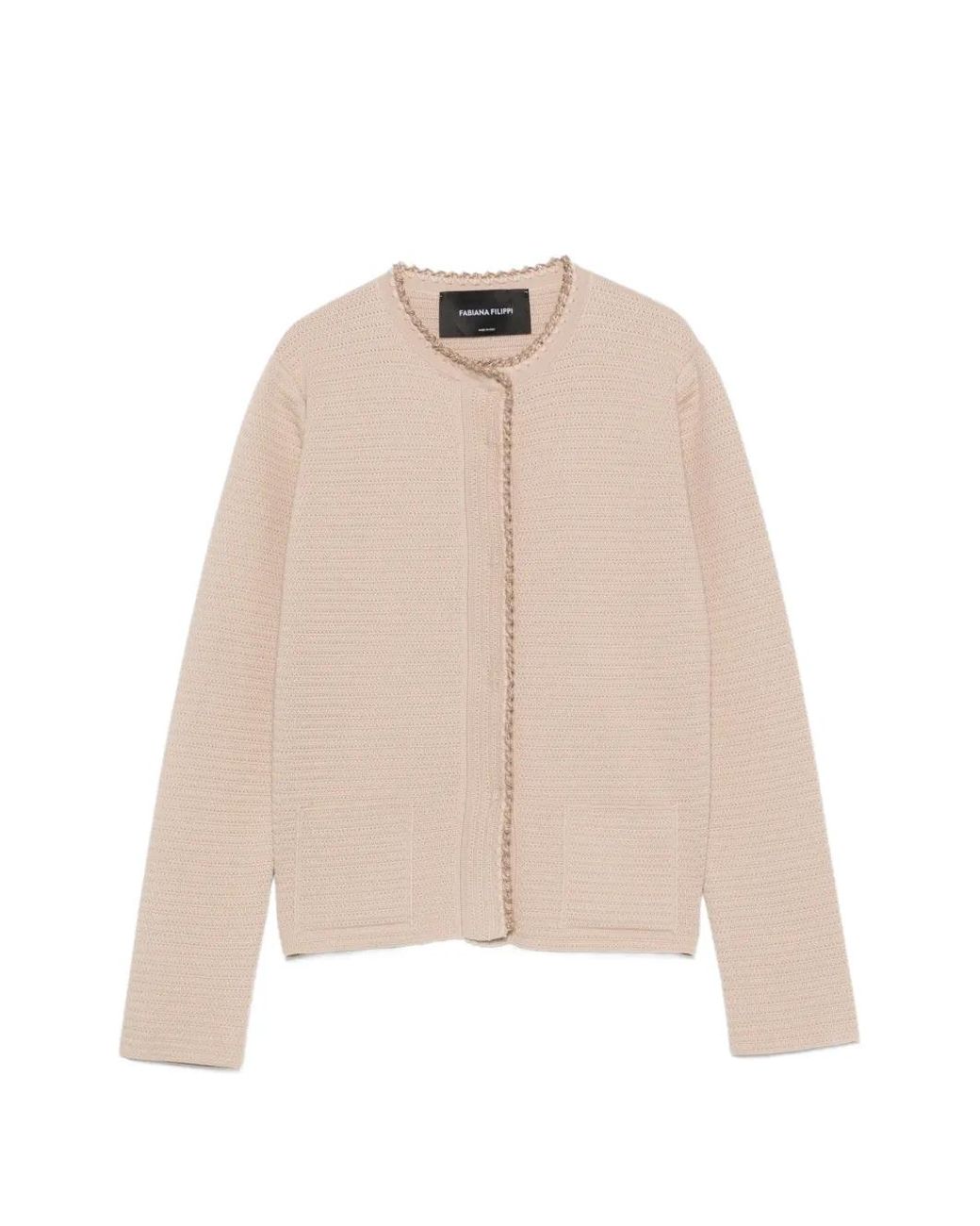 Fabiana Filippi Natural Textured Cardigan