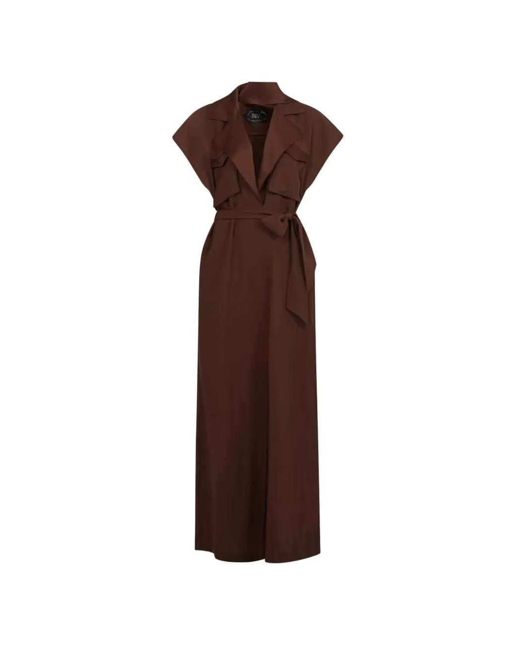 Taller Marmo Brown Serengeti Belted-Waist Maxi Dress