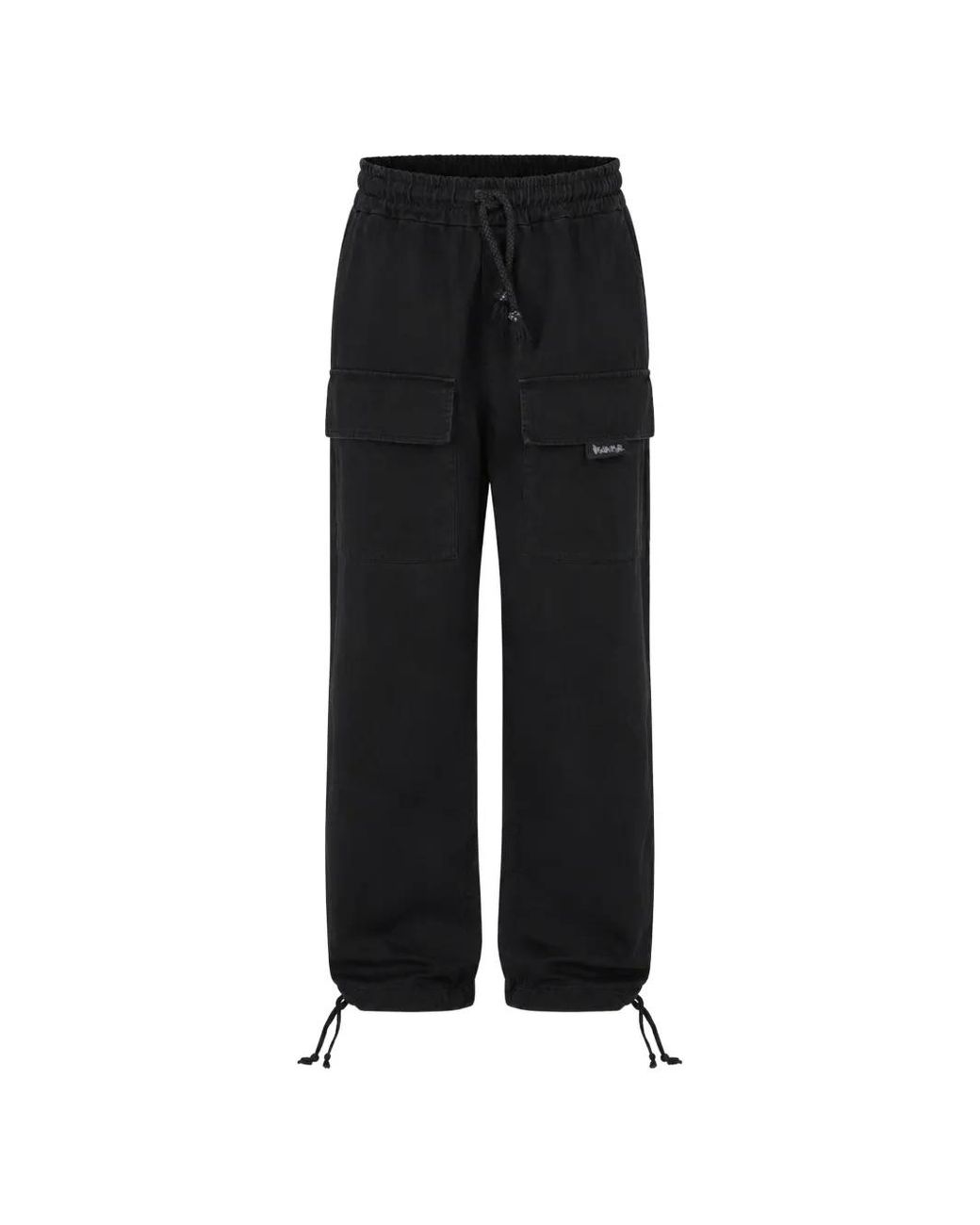 DISCLAIMER Black Drawstring-Waist Cargo Pants for men