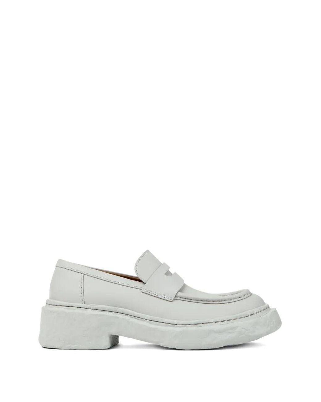 CAMPERLAB White Smooth Leather Vamonos Loafers