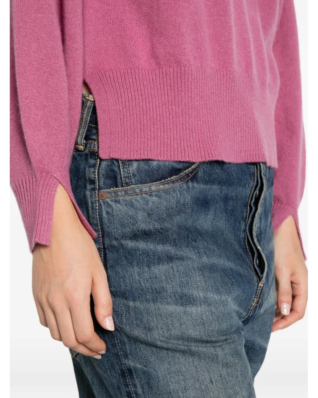 ABSOLUT CASHMERE Pink Caterina Crew-Neck Cashmere Sweater