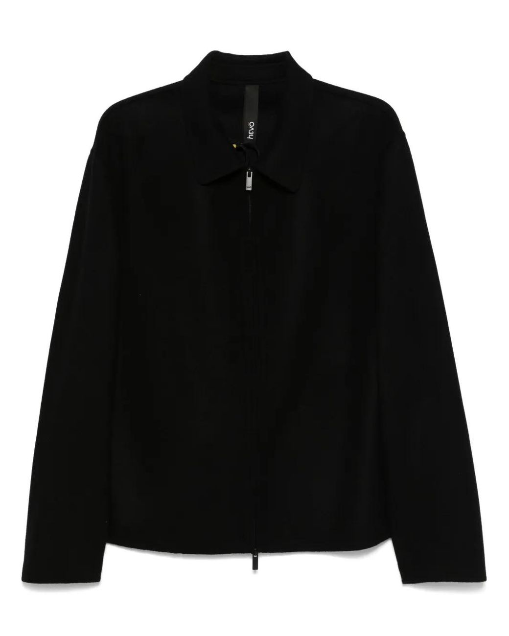 Hevò Black Verdemare Zip-Up Jacket for men