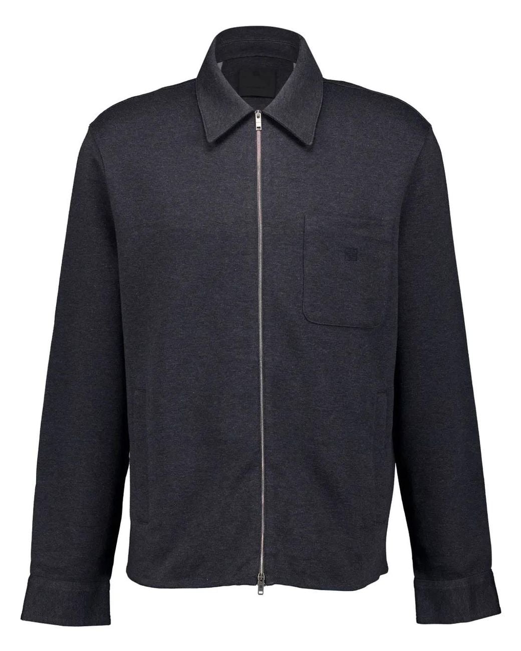 Givenchy Blue Zipped Shirt for men