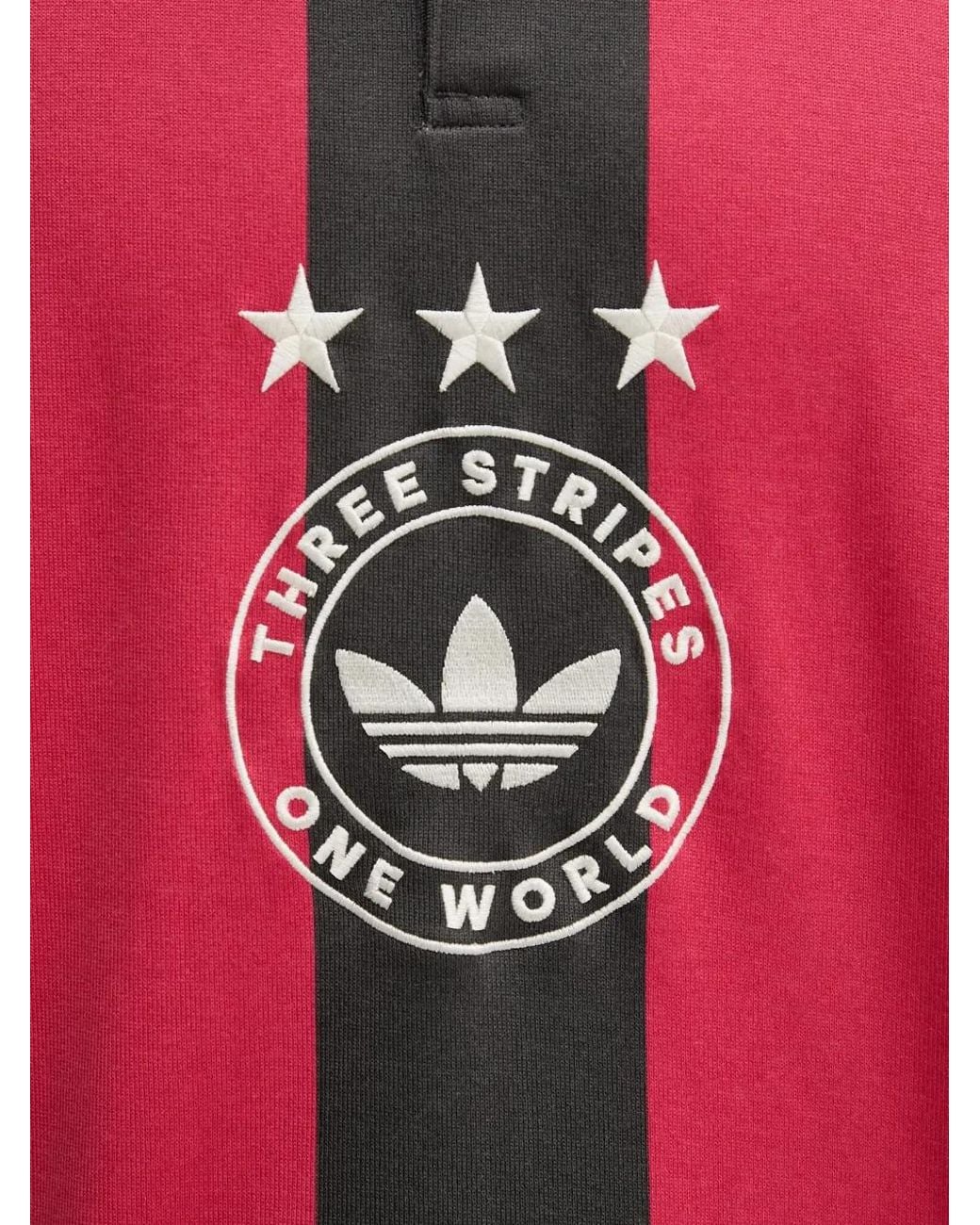 Adidas Red Originals Graphic Long-Sleeve Polo Shirt for men
