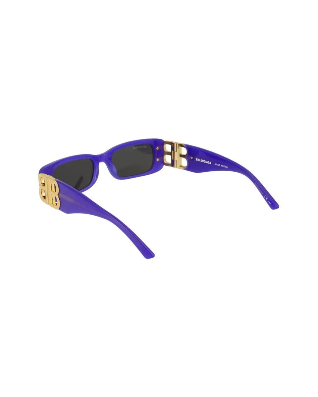 Balenciaga Blue Rectangle-Frame Sunglasses