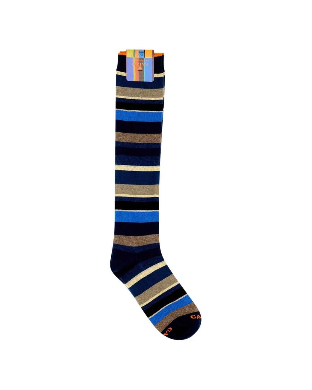Gallo Blue Horizontal-Stripe Socks for men
