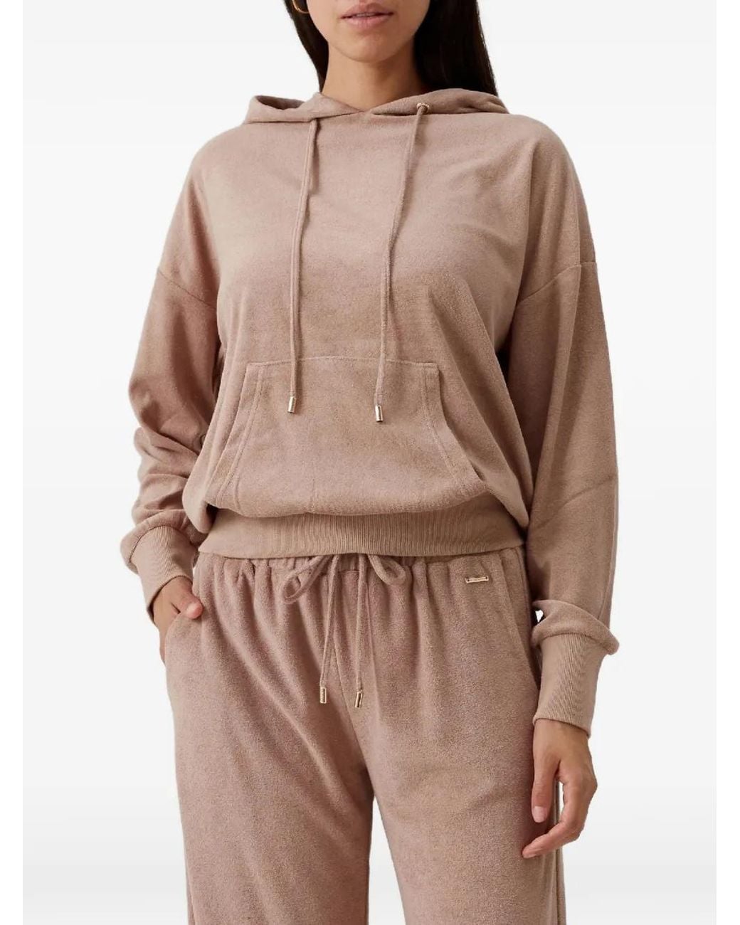 Melissa Odabash Natural Nora Drawstring Hoodie