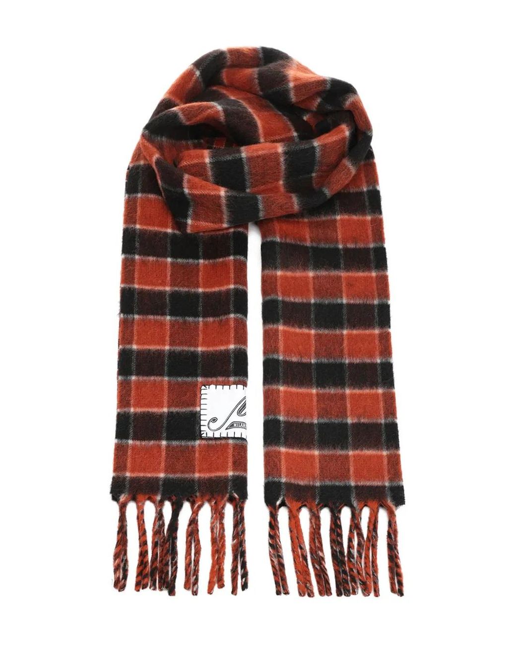 Marni Red Double-Face Wool Scarf