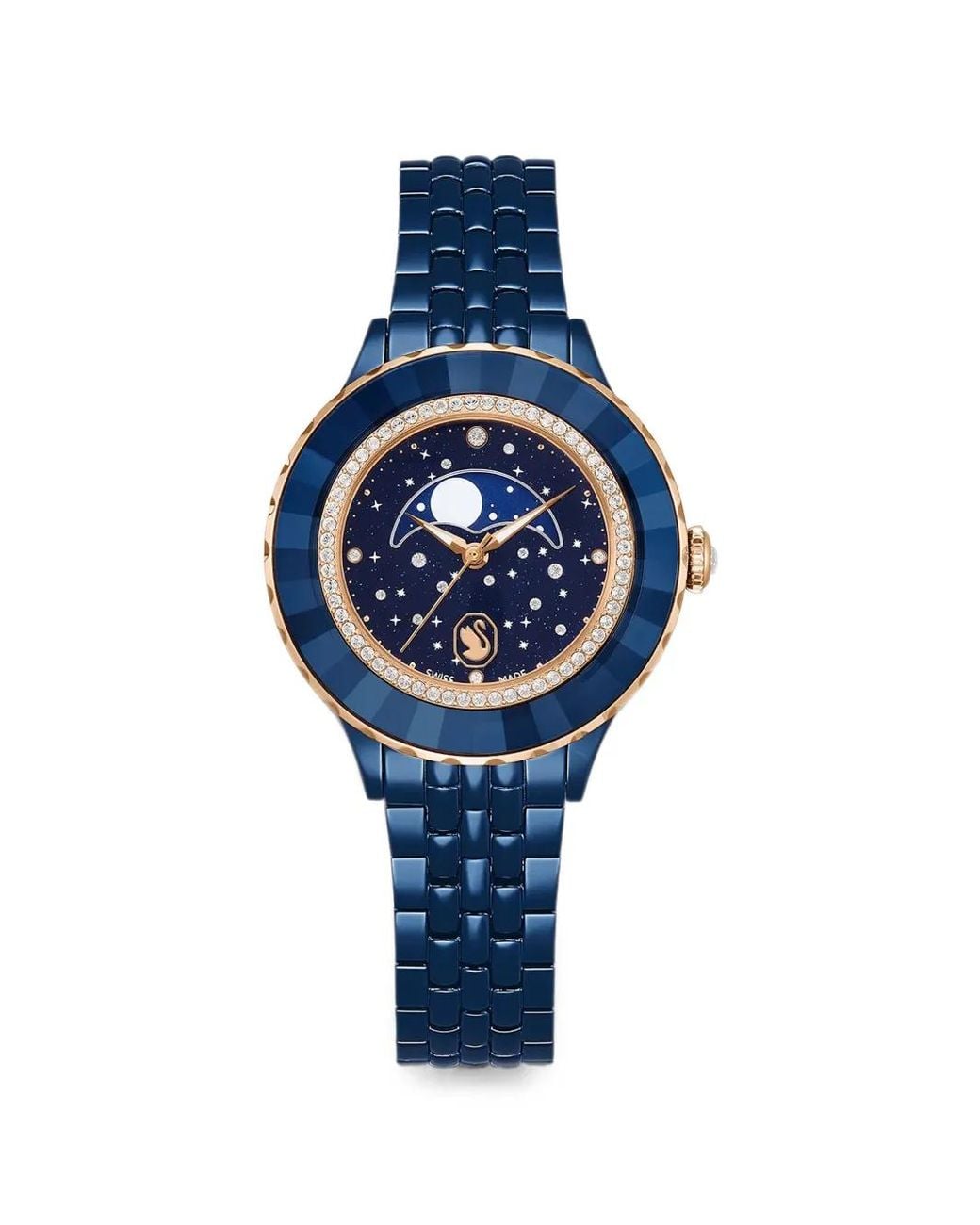 Swarovski Blue Octea Moon 43Mm Watch