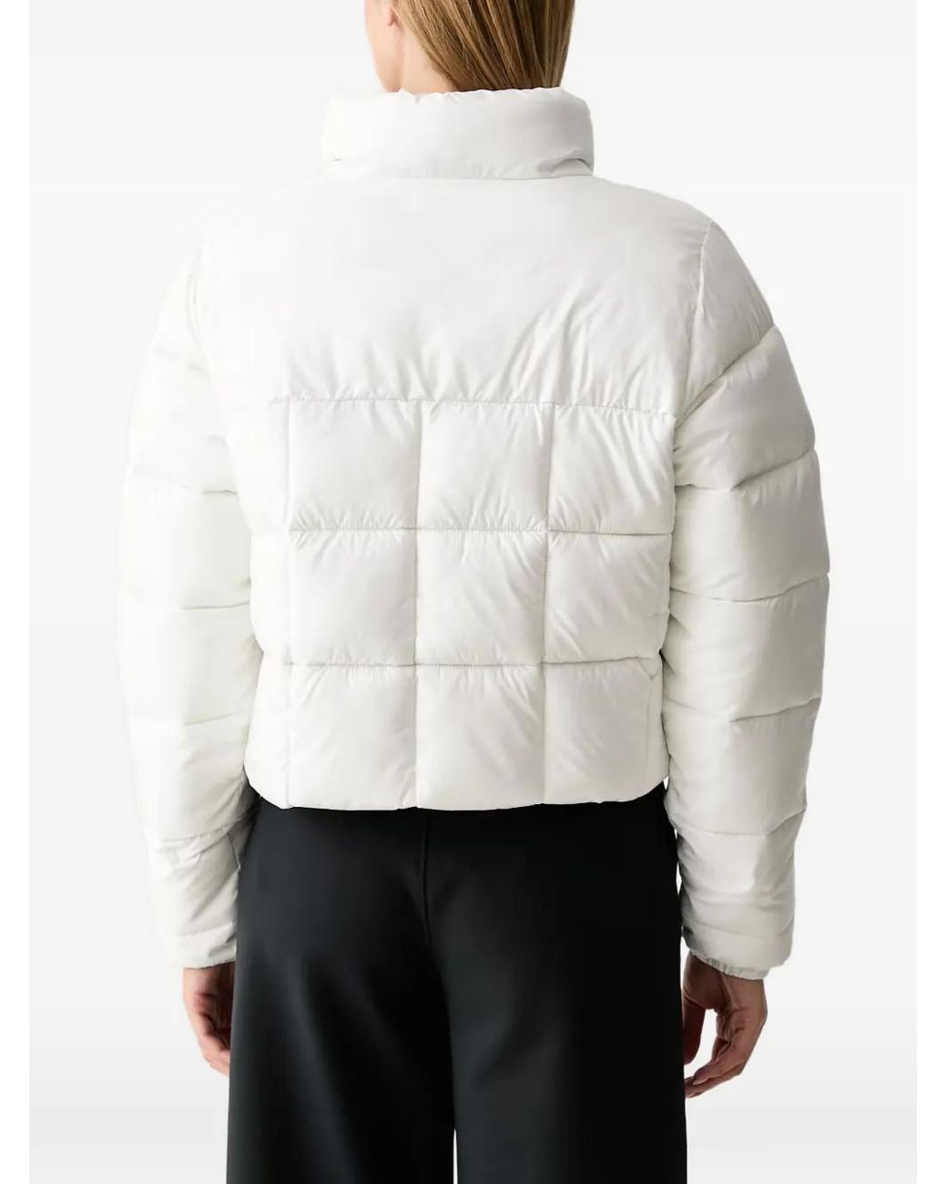 Columbia White Puffect Iii Quilted Logo-Print Jacket