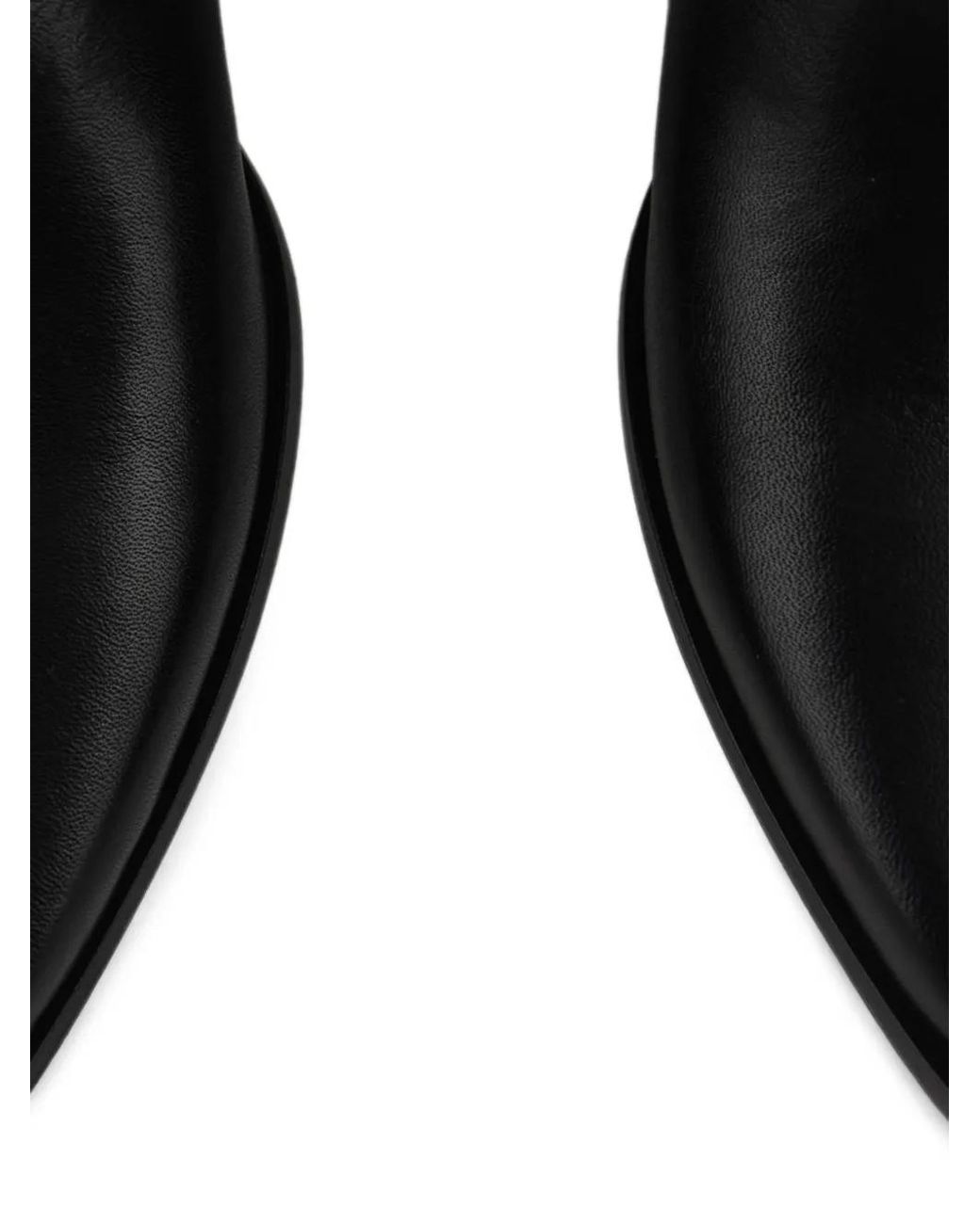Elena Iachi Black Leather Over-The-Knee Boots