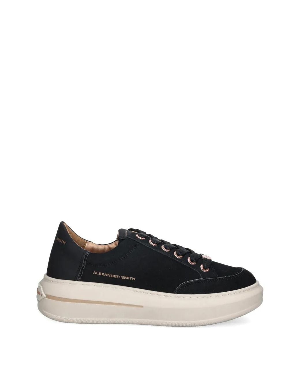 Alexander Smith Black Lancaster Eyelet Detail Sneakers