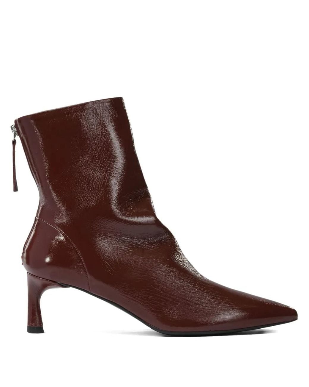 Halmanera Brown Pointed-Toe Ankle Boots