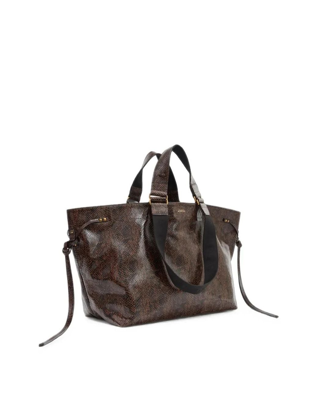 Isabel Marant Brown Wardy Snakeskin-Effect Leather Shoulder Bag