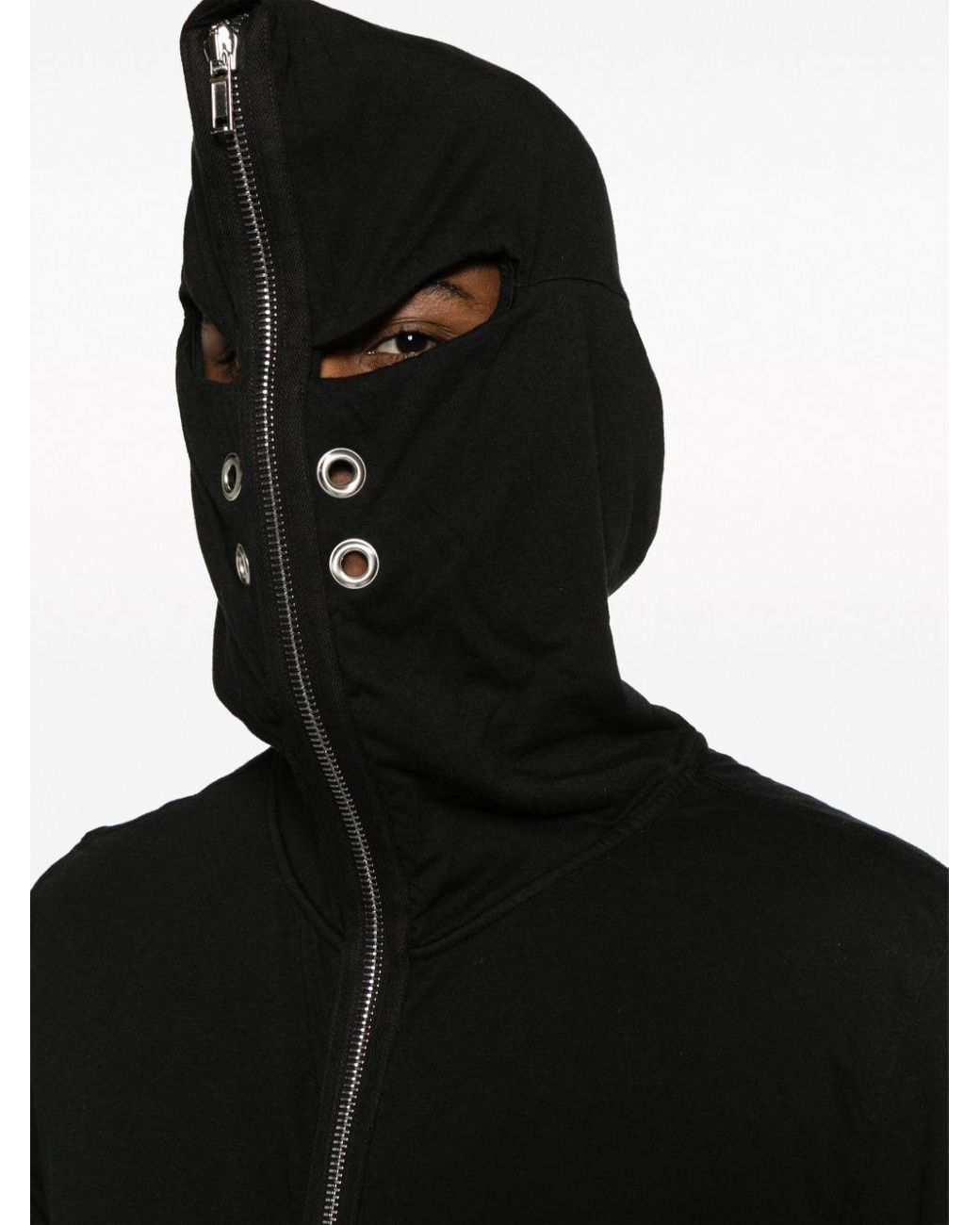 Rick Owens Gimp Balaclava-hood Zip-up Jacket in Black for Men