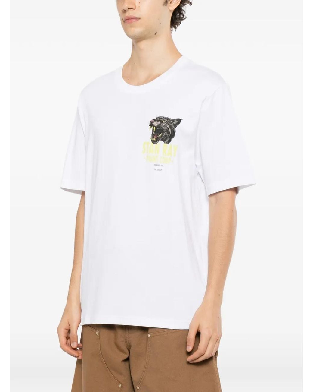Stan Ray White Paint Crop Tee for men