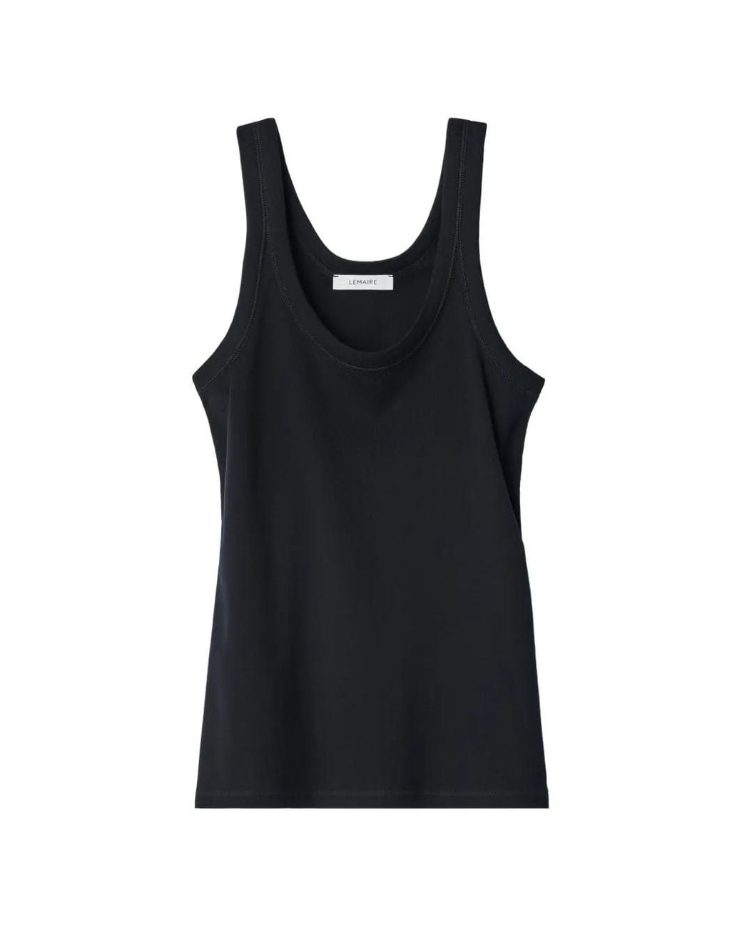 Lemaire Black Rib Tank Top
