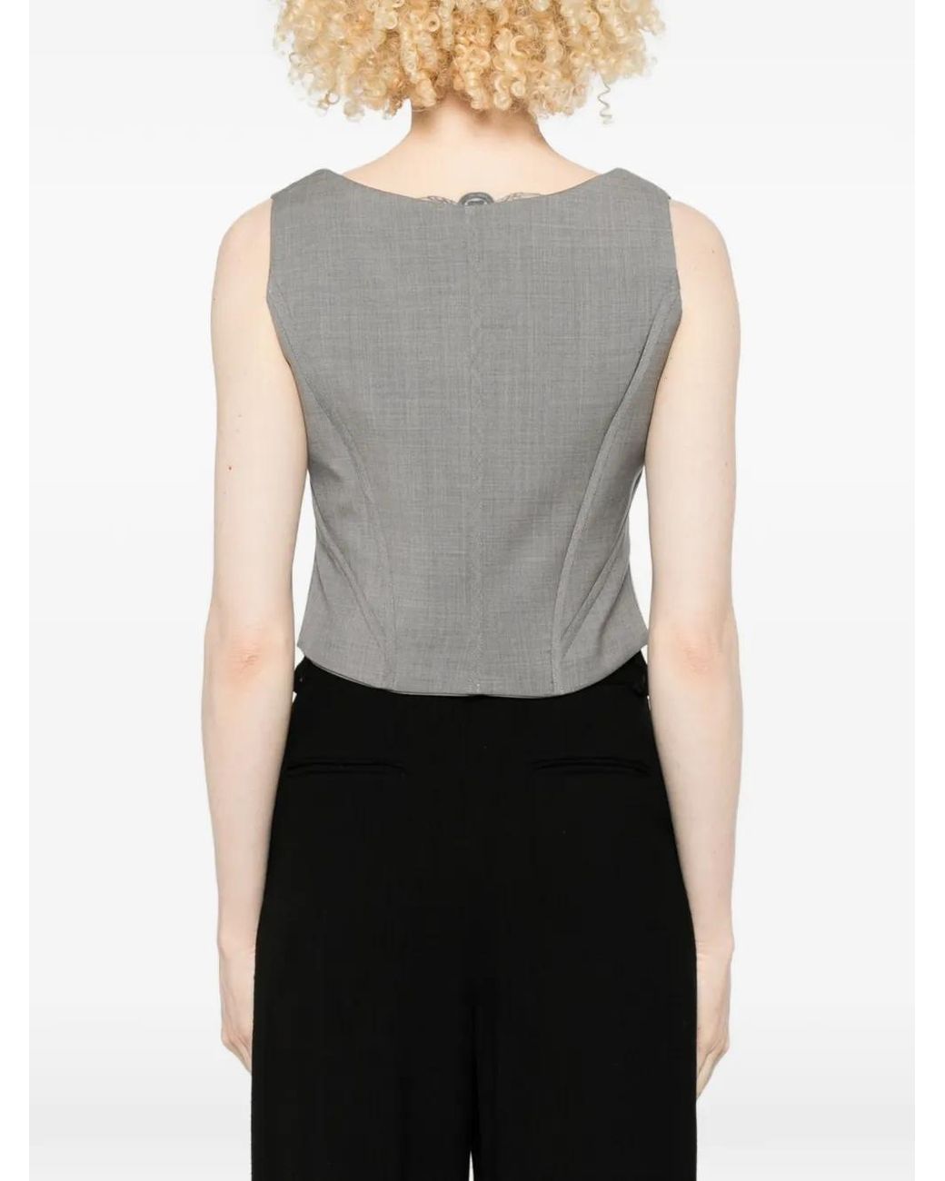 GIUSEPPE DI MORABITO Gray Paneled Top