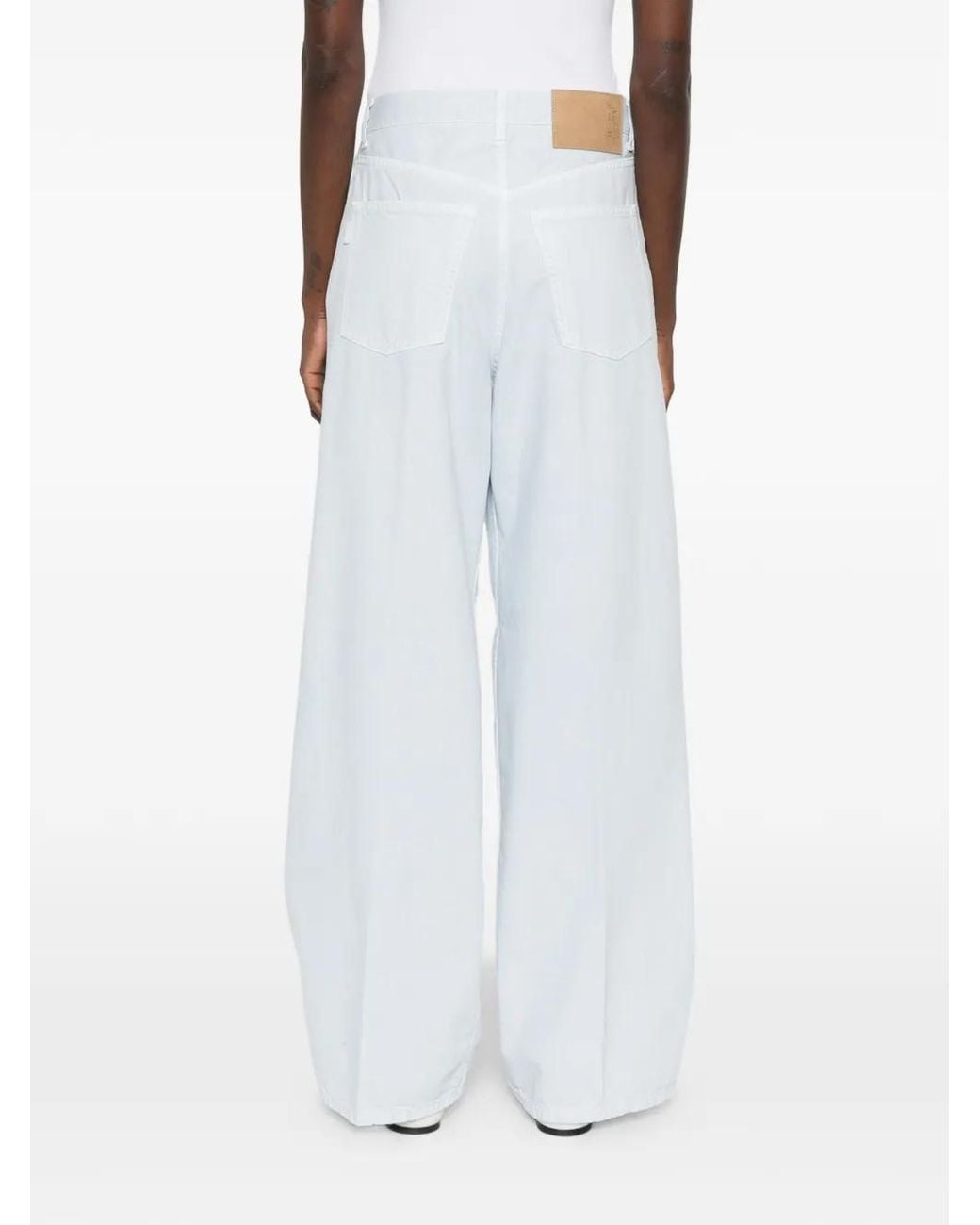 Haikure White Candy Twill 45 Pleated Jeans