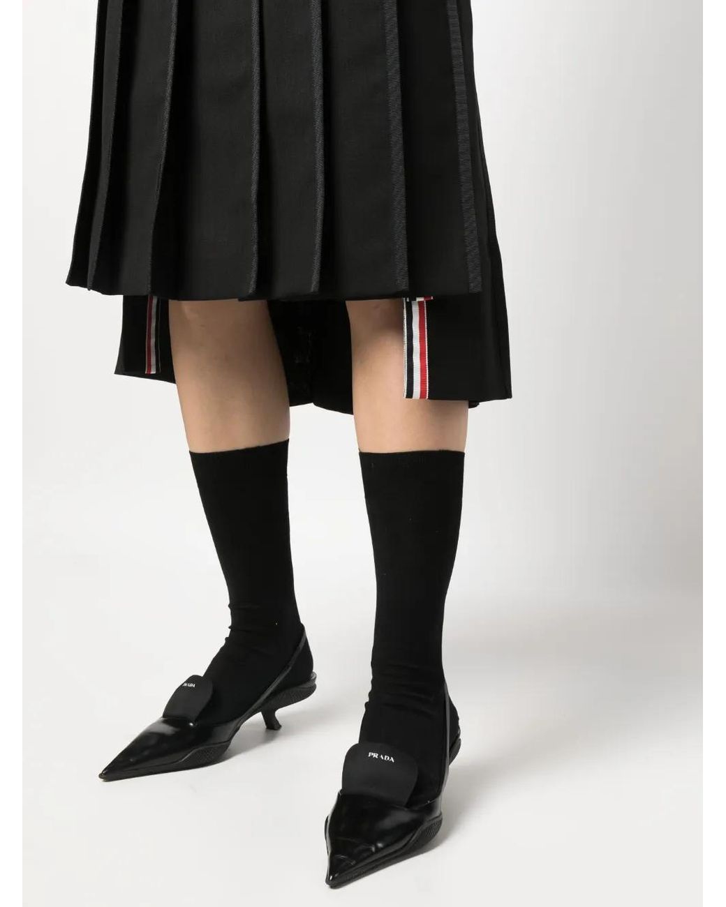 Thom Browne Black Classic Tipping Pleated Skirt