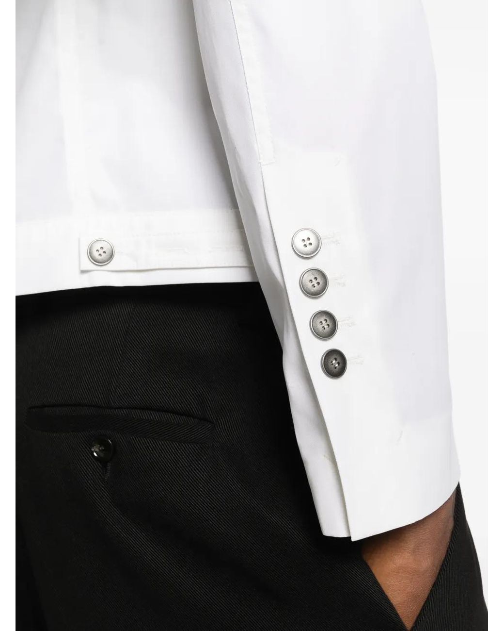 SAPIO White Cotton Shirt Jacket for men