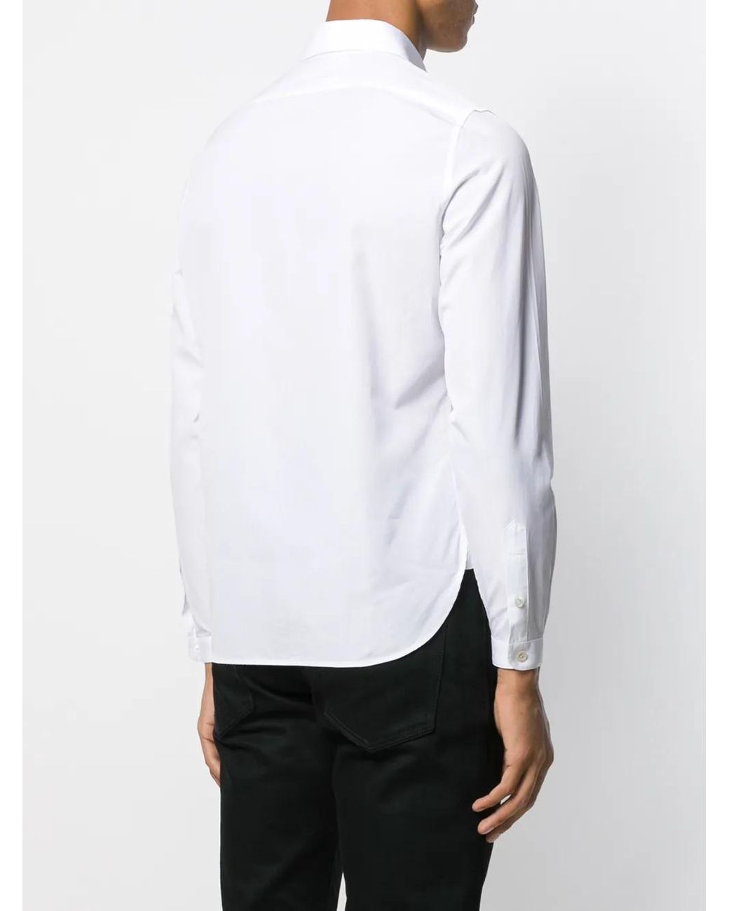 Saint Laurent White Peter Pan Collar Shirt for men