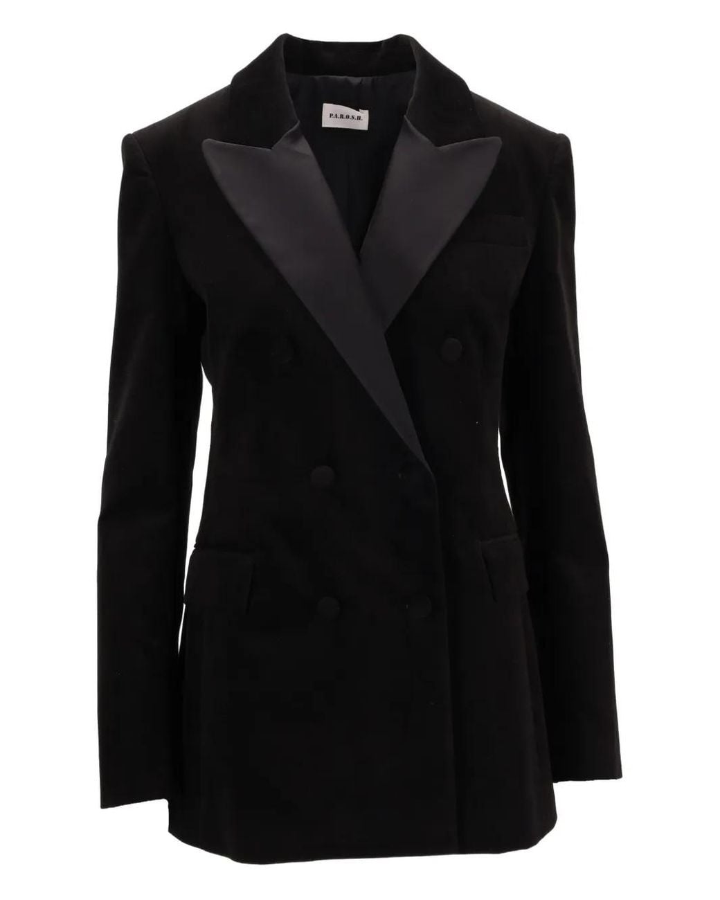 P.A.R.O.S.H. Black Double-Breasted Blazer