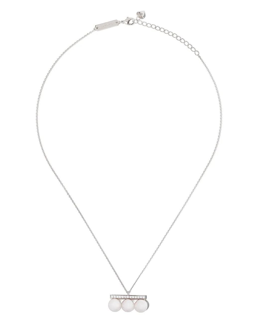 Tasaki White 18Kt Collection Line Balance Neo Diamond Pave Pendant